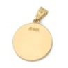 14K Gold and Eilat Stone Circular Chai Pendant
