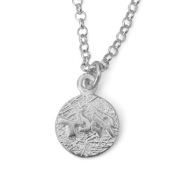 Solid Sculpted Sterling Silver Kabbalah Necklace - ALD Evil Eye