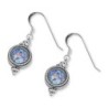 Rafael Jewelry Roman Glass and Silver Circle Earrings