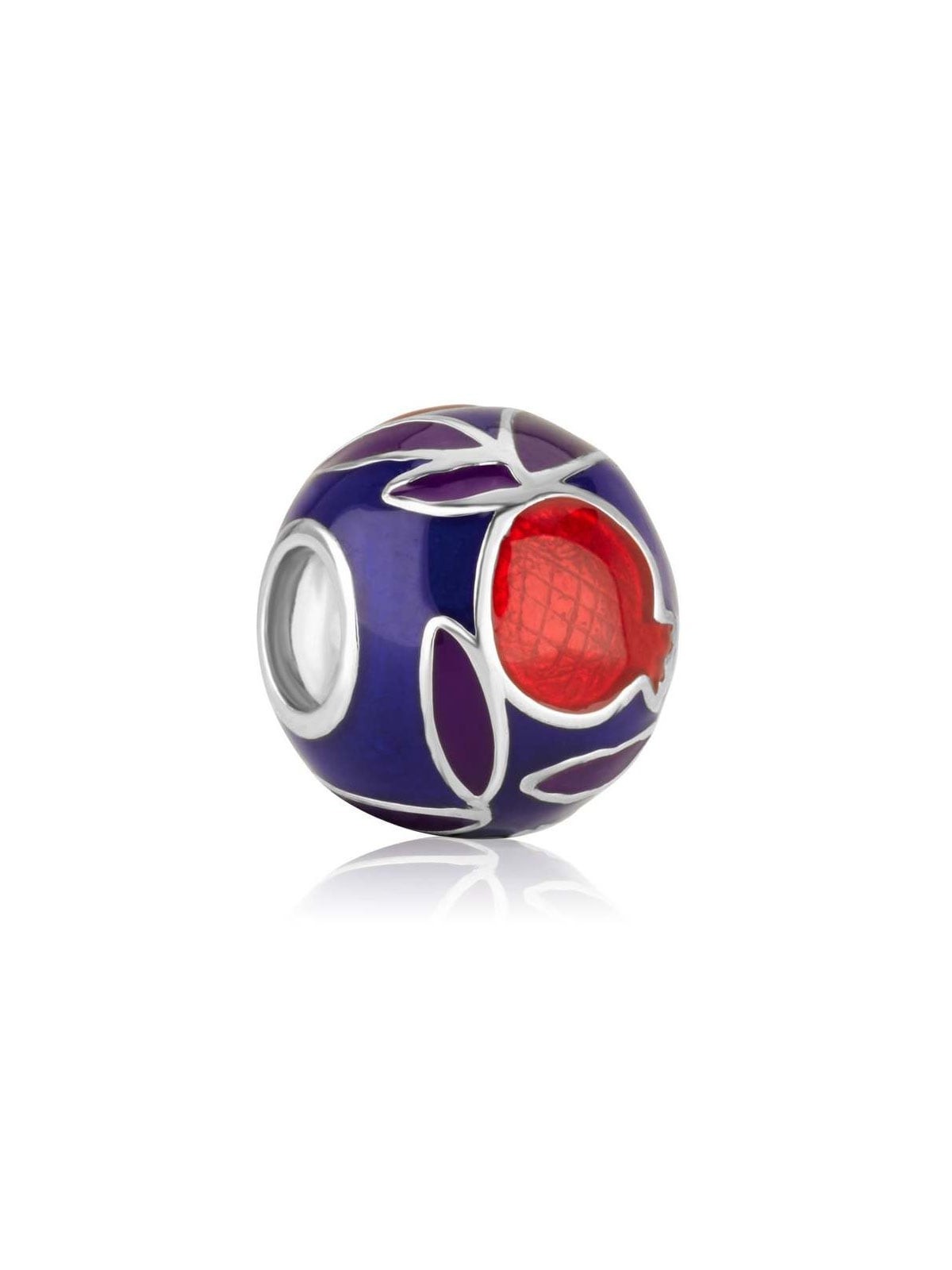 Marina Jewelry Pomegranate Sterling Silver and Enamel Charm
