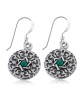 Shema Yisrael : Boucles d'oreilles étoile de David en argent sterling avec turquoise o