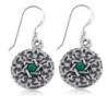 Shema Yisrael: Sterling Silver Star of David Earrings with Turquoise o