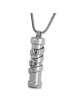 Sterling Silver Men's Mezuzah Necklace with Hollow and God's Name