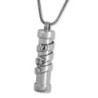 Sterling Silver Men's Mezuzah Necklace with Hollow and God's Name