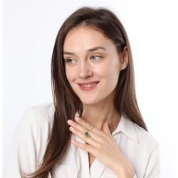 14K Gold Star of David and Eilat Stone Chai Pendant Necklace