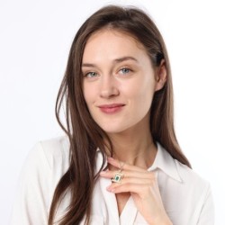 14K Gold and Eilat Stone Jerusalem Temple Beit Hamikdash Pendant Neckl