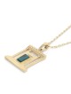 14K Gold and Eilat Stone Jerusalem Temple Beit Hamikdash Pendant Neckl