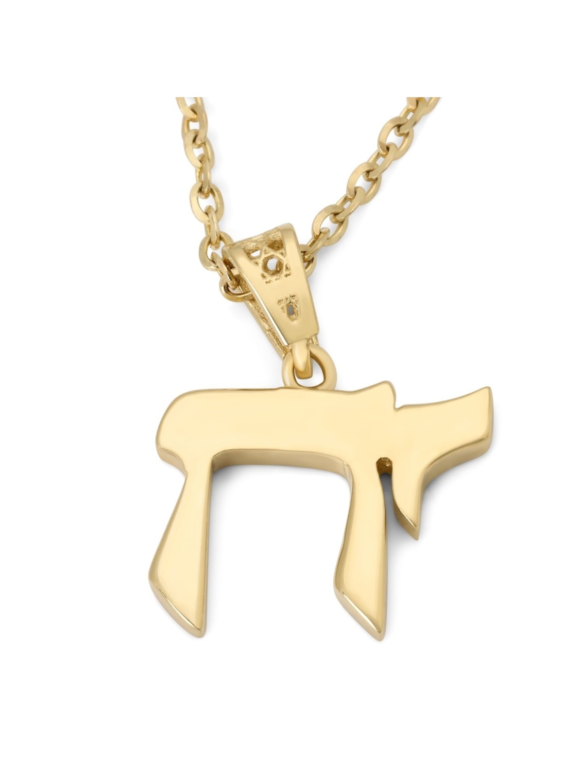 14K Gold Chai Pendant with Diamonds - Yellow or White Gold