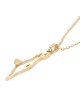 14K Gold Map of Israel with Heart Women's Pendant Necklace