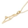 14K Gold Map of Israel with Heart Women's Pendant Necklace
