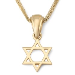 Women's Small Polished 14K Gold Star of David Pendant