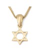 תליון מגן דוד קטן מלוטש זהב 14 קראט לנשים