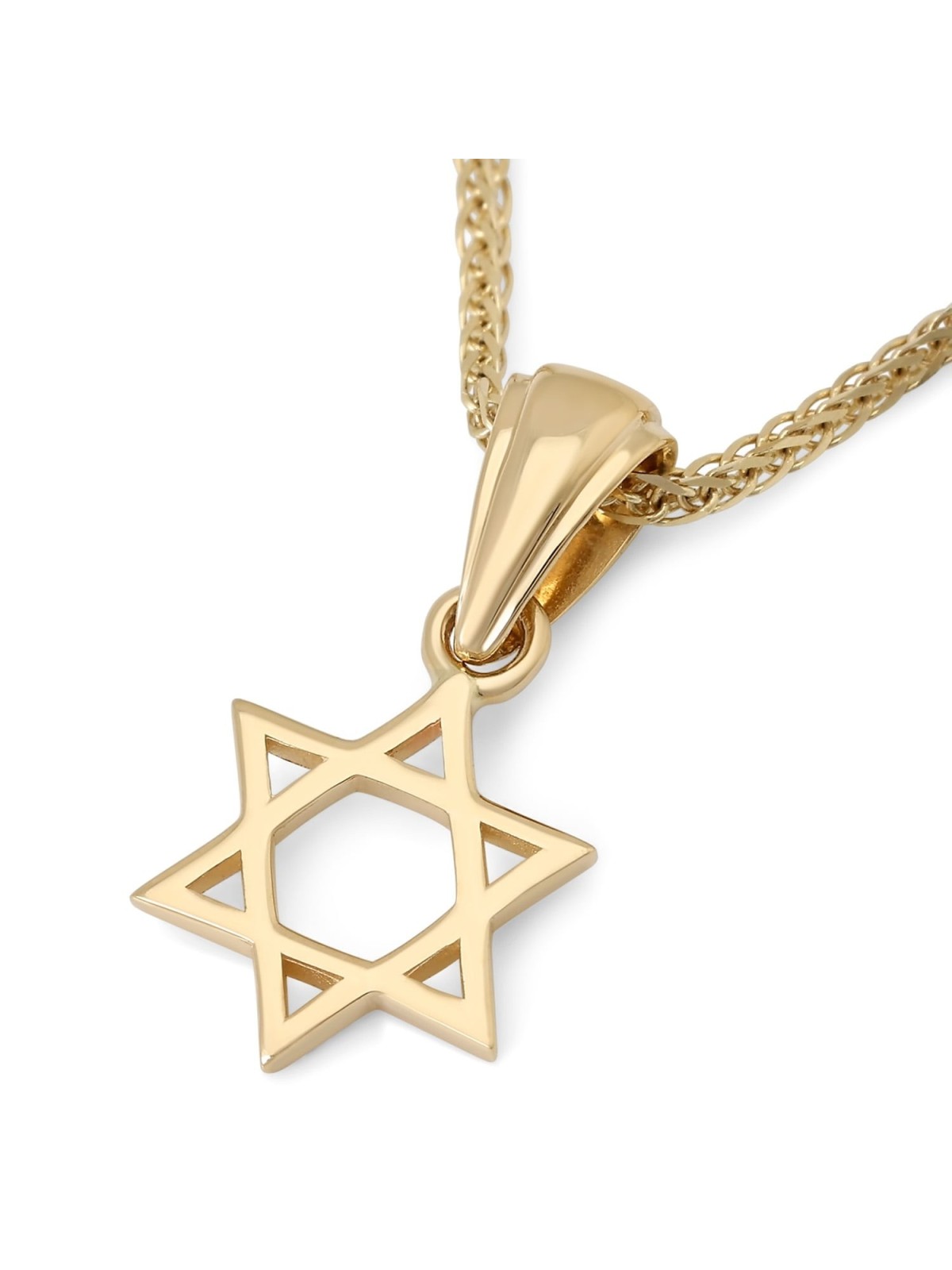 Women's Small Polished 14K Gold Star of David Pendant