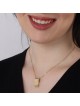 Parchemin en or 14 carats avec pendentif bénédiction sacerdotale