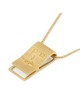Parchemin en or 14 carats avec pendentif bénédiction sacerdotale