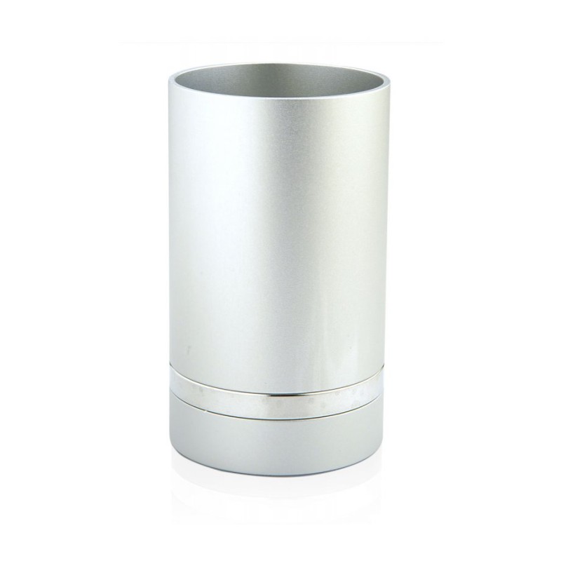 Dabbah Judaica Anodized Aluminum Silver Lin... | Aluminum Kiddush Cups