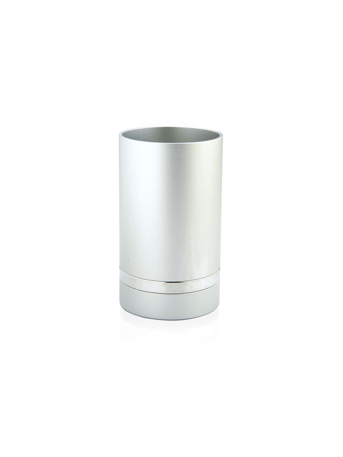 Dabbah Judaica Anodized Aluminum Silver Lin... | Aluminum Kiddush Cups
