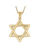 14K Gold Large Woven Star of David Pendant