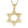 14K Gold Large Woven Star of David Pendant
