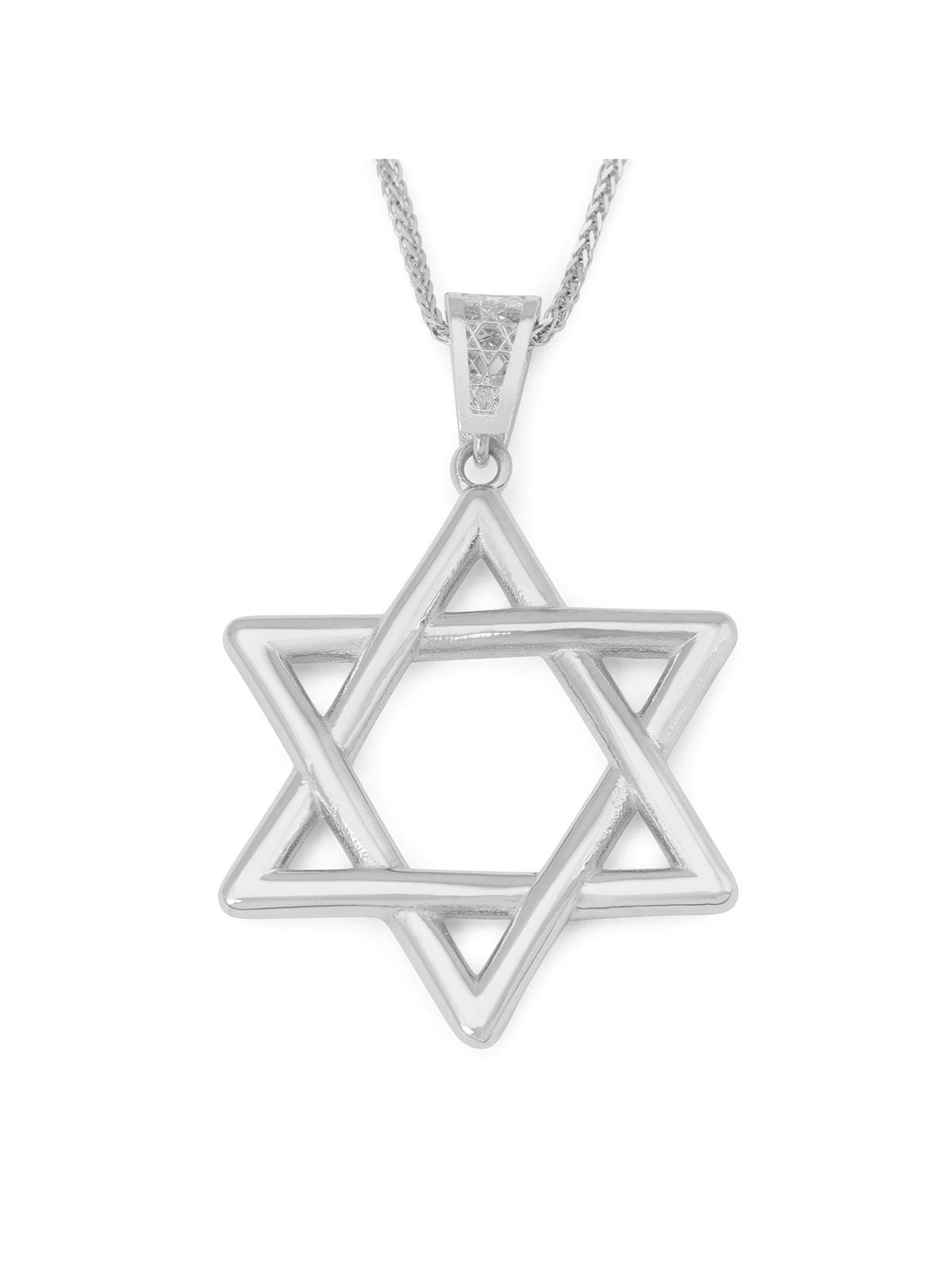 14K Gold Large Woven Star of David Pendant
