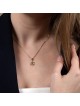 Pendentif étoile de David et Chai doublé d'or jaune 14 carats