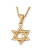 Pendentif étoile de David et Chai doublé d'or jaune 14 carats