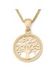 Round 14K Yellow Gold Tree of Life Pendant for Women