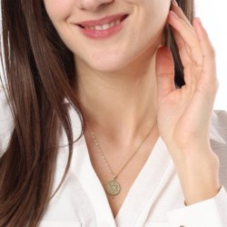 Round 14K Gold Unisex Star of David Pendant