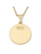 Pendentif étoile de David unisexe rond en or 14 carats
