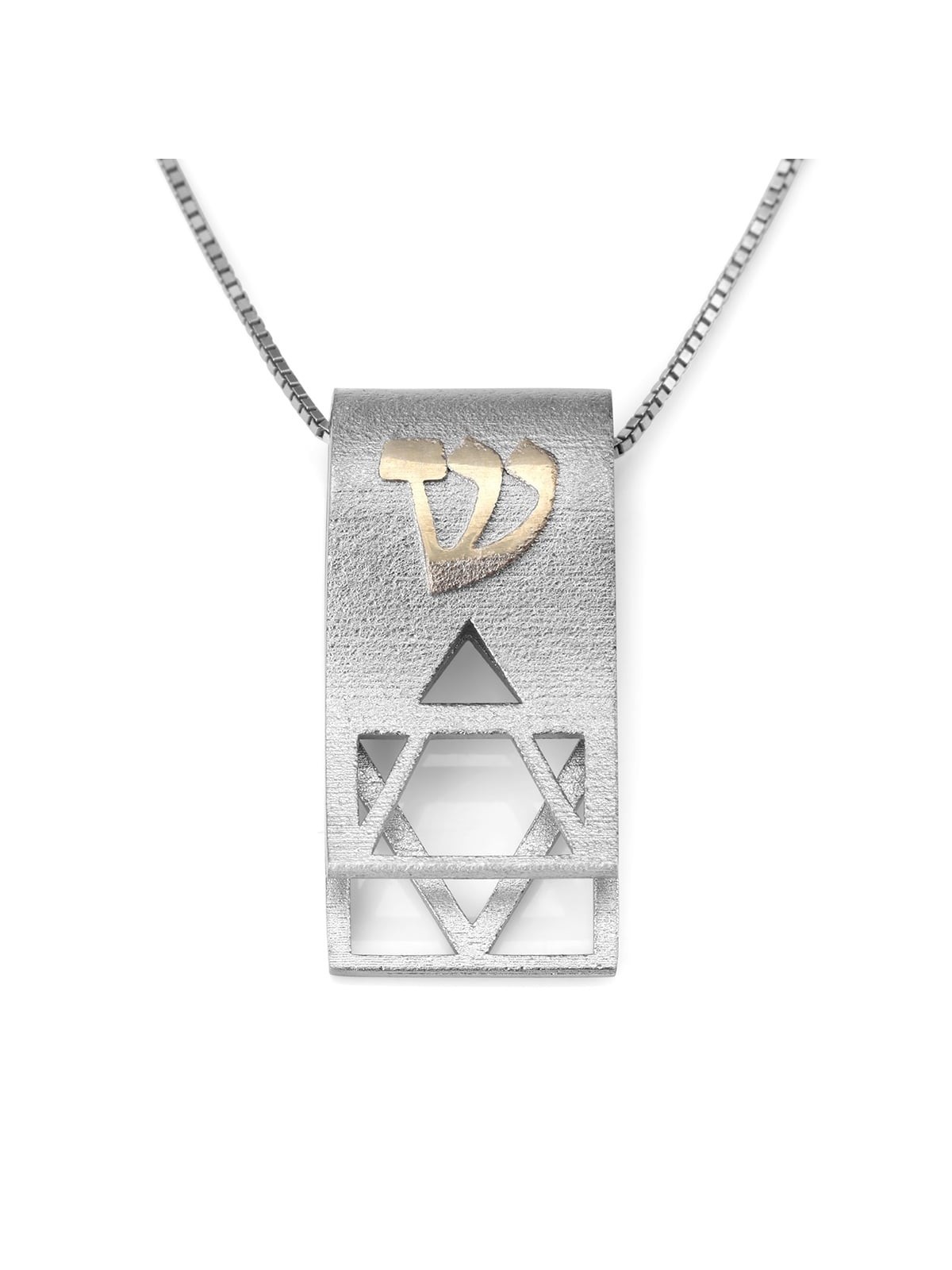 שרשרת תליון תליון מגן דוד זהב 14K יוקרתי 14K טאב מקופל