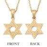 Interlocking 14K Gold Star of David Pendant Necklace for Women