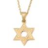 Interlocking 14K Gold Star of David Pendant Necklace for Women