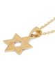 Interlocking 14K Gold Star of David Pendant Necklace for Women