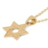 Interlocking 14K Gold Star of David Pendant Necklace for Women