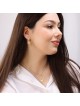 Grand pendentif carte d’Israël en or 14 carats avec Chai - Unisexe - Jaune ou Wh