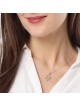 Pendentif étoile de David en or massif 14 carats avec Chai surélevé