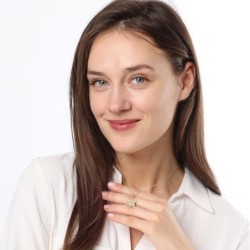 14K Gold Solid Star of David Pendant with Raised Chai