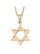 Pendentif raffiné étoile de David en or jaune 14 carats