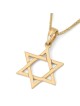 Refined 14K Yellow Gold Star of David Pendant