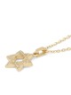Collier à pendentif étoile de David entrelacée en or 14 carats avec diamants