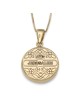 14K Gold Round Tree of Life Pendant Necklace With Diamonds