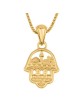 Collier avec pendentif Hamsa en or 14 carats pour femme avec vue sur Jérusalem