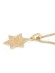 14K Gold Star of David Pendant Necklace with Chai and Diamonds