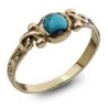 Shir LeMa'alot Gold Kabbalah Ring with Turquoise Stone