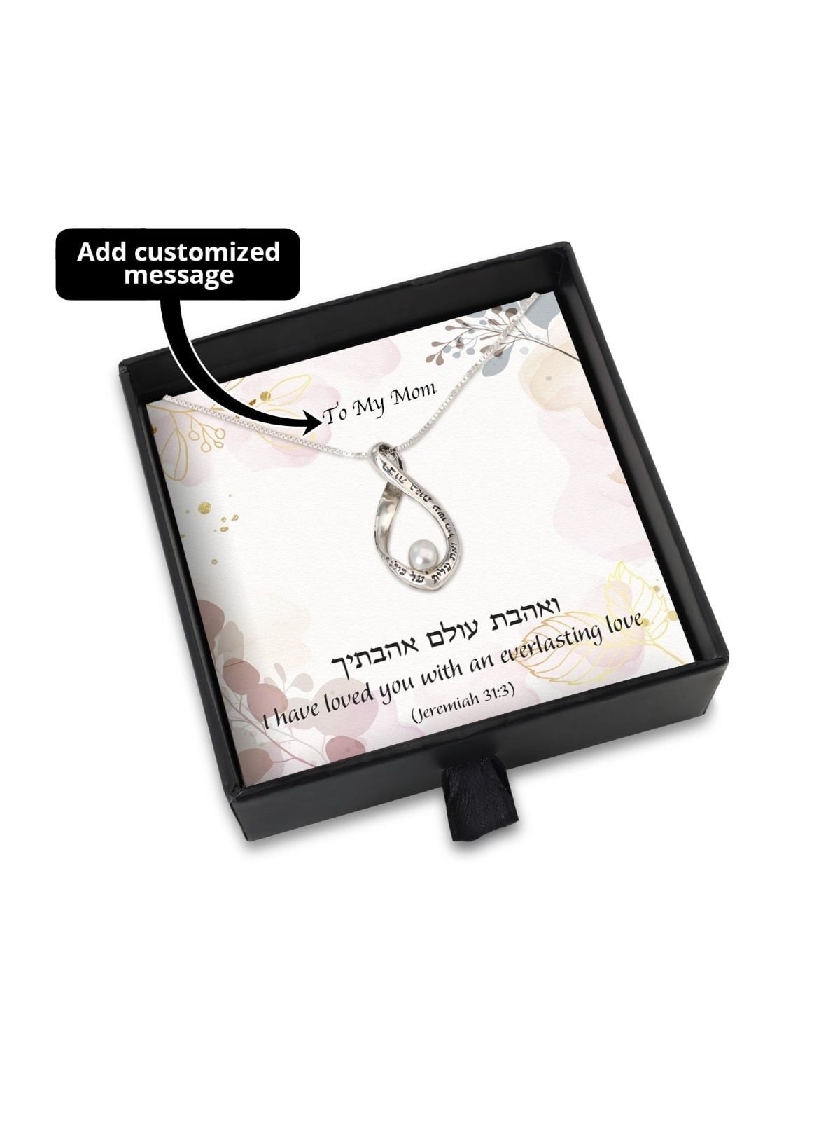 Everlasting Love Gift Box With Pearl Woman of Valor Necklace - Add a P
