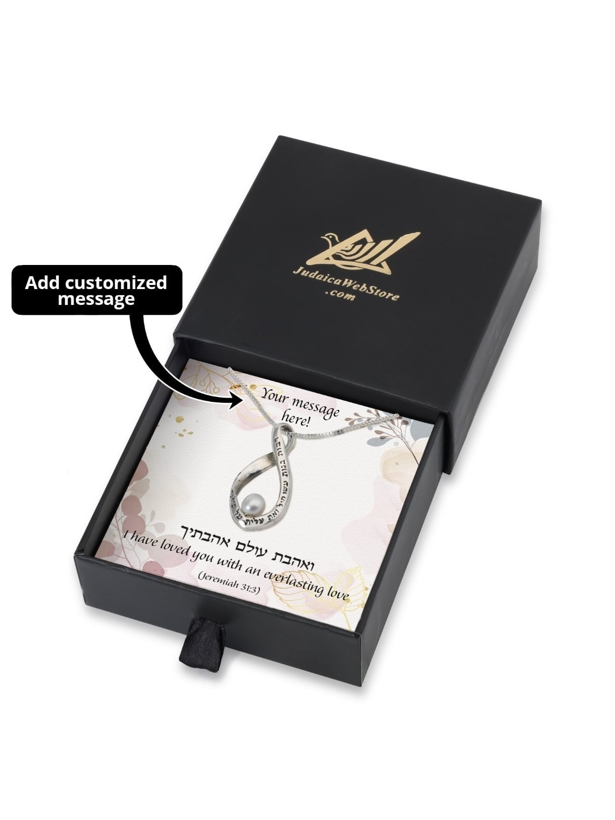 Everlasting Love Gift Box With Pearl Woman of Valor Necklace - Add a P