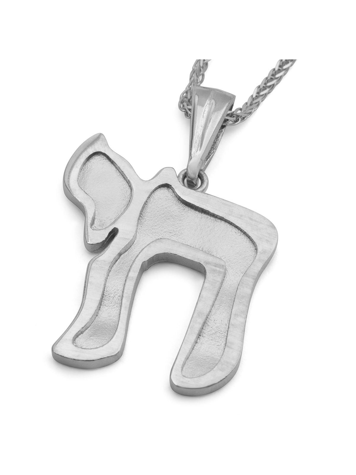 Stylish 14K Gold Chai Pendant Necklace