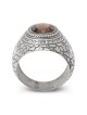 Sterling Silver and Smoky Quartz Kabbalah Ring - Ana Bekoach