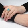 Wealth: Silver, Gold & Turquoise Stone Kabbalah Ring