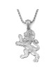 925 Sterling Silver Roaring Lion of Judah Pendant Necklace for Men